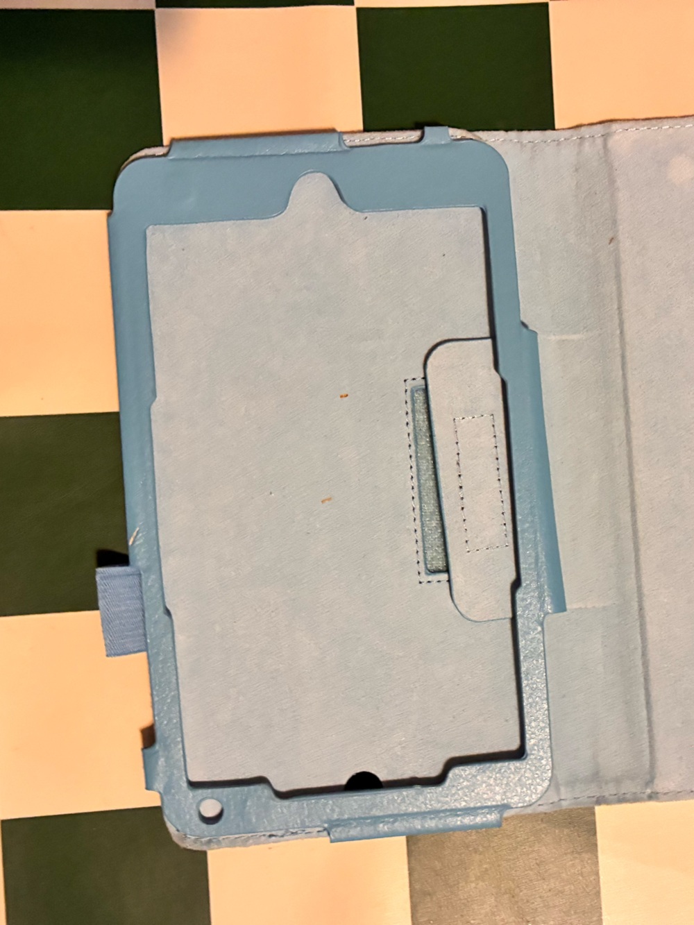 Infiland  Light Blue Tablet Folio Case with Stand and Elastic Strap